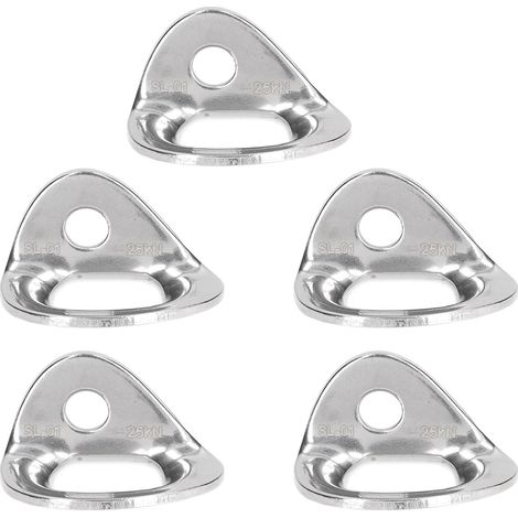 5 Pièces Ancres d'Escalade en Acier Inoxydable 316, Mousquetons pour Descente en Rappel et Travaux Aériens (1/5)