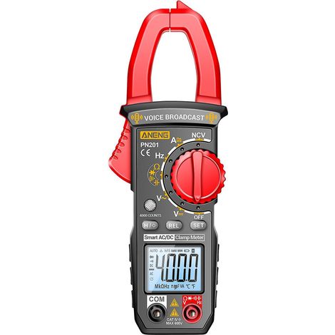 ANENG PN201 Digitales Zangenmultimeter mit Sprachanzeige, 4000 Zähler, NCV, Ampere, Ohm, Volt.