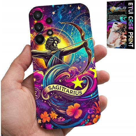 Custodia per Samsung Galaxy A32 5G - segno zodiacale, Sagittario, retro con astronomia (1/5)