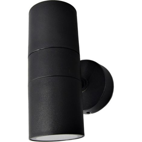 Aplique de exterior “Becala” de dos focos 2xGU10 (230V) IP44 15,2x7,3x11,3cm color negro