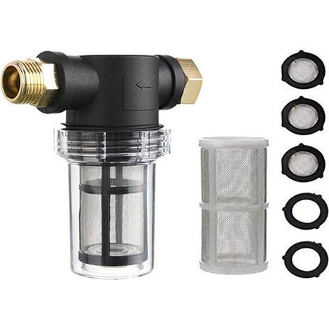 1 Filtre Tuyau Arrosage 3/4", Plastique Technique, Maille Acier Inoxydable, Pour Nettoyeur Haute Pression, Jardin (1/5)