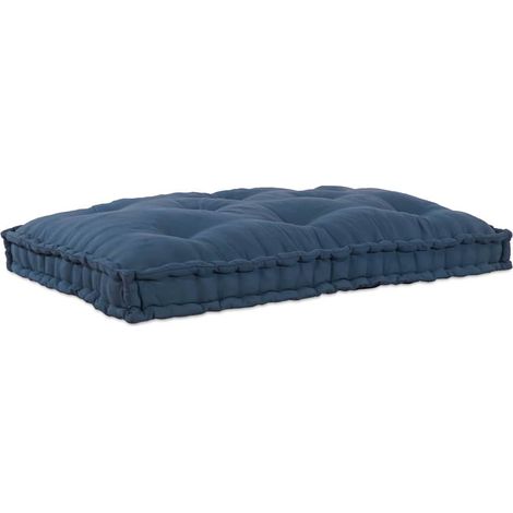 Coussin de canapé sur palette Indigo 120 x 80 x 12 cm tissu (1/5)