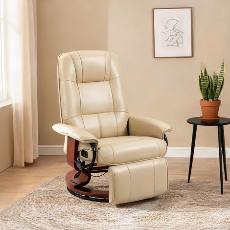 Fauteuil relax coloris cream blanc en foam 78 x 87 x 100 cm (1/5)
