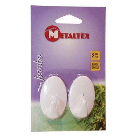 Metaltex ganchos adhesivos blancos lote de 2 de 5 cm