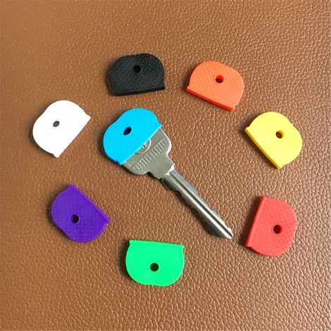 Couvre-clé - En Caoutchouc Élastique Sémicirculaire - Pour Identification Visuelle Des Clés De Porte - 32 Pièces (1/5)