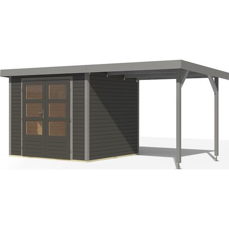 GH Jupiter 3 B terragrau gralu 242x217x211cm m.Anbaudach 2,35