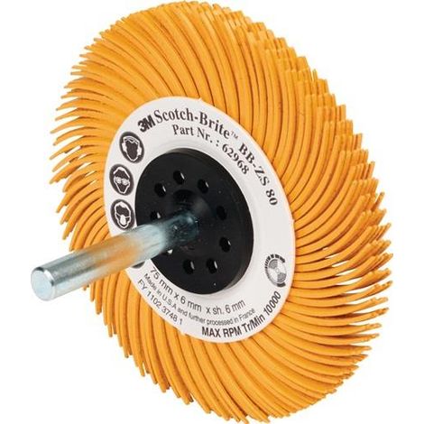 3M Radialbürstenscheibe BB-ZS Typ C D.76,2mm K.80 gelb 15000min-¹ 3M