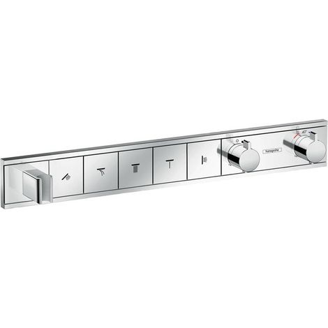 Module thermostatique RainSelect encastréavec 5 fonctions chroméé