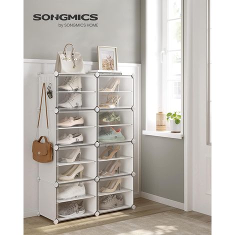 Armario blanco para zapatos y ropa con 8 cajones. (1/5)