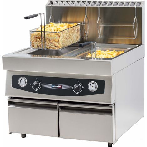 Friteuse Gaz à Poser Avec Vanne De Vidange 2 X 17 Litres - Casselin