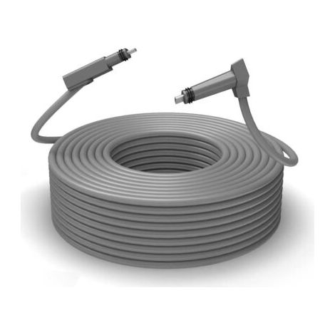 Câble de remplacement étanche V2 pour satellite rectangulaire (avec connecteur), 45 m, gris