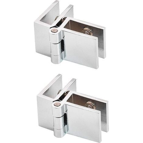 2 PCS 90 degrés clip de porte en verre charnière sans verre de perçage à charnière en verre pour éisseur de verre 5mm - 8mm (1/5)