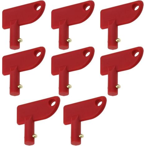 8pcs Voiture Batterie Isolateur Interrupteur Clé Batterie Coupé Interrupteur Clé Remplacement Batterie Déconnexion Interrupteur Clé pour Voiture Bateau Modifié Yacht (1/4)