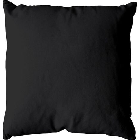 Coussin déhoussable 40 x 40 cm LOLA 100% coton coloris NOIR