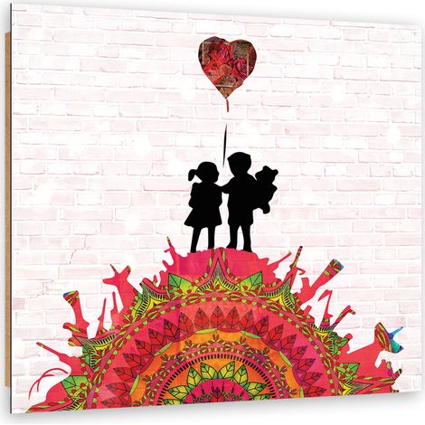 Quadro deco panel, Banksy Children on Weapons - 50x50 (1/5)