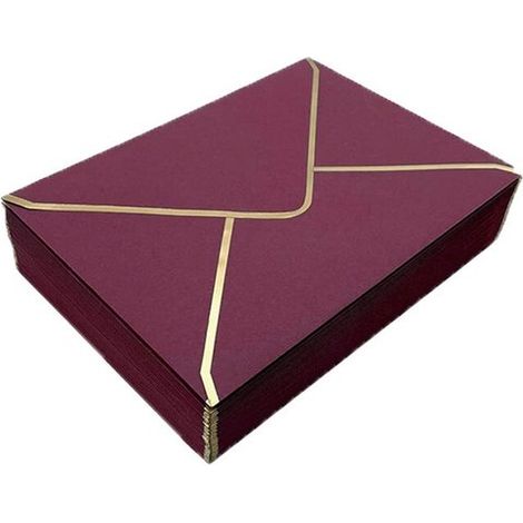 50 Mini Umschläge Elegante Papierumschläge (13,5 x 18,5 cm), für Hochzeitseinladungen, Geburtstagskarten, Abschlussankündigungen und besondere Er (1/5)