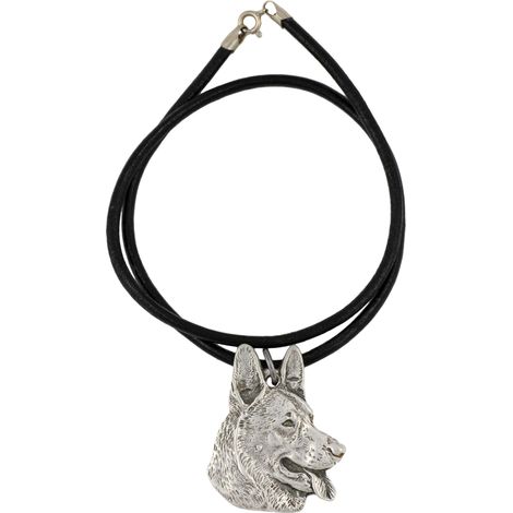 Pastore tedesco, Alsaziano - collana con ciondolo placcato in argento per amanti dei cani, gioiello unico di Art-Dog (1/5)