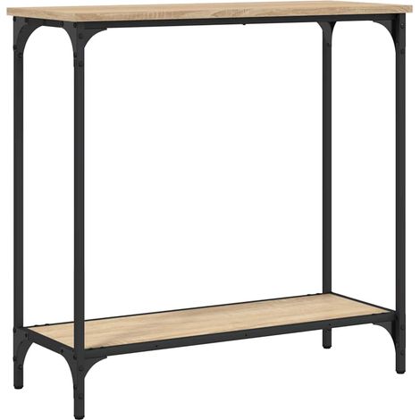 Maison Exclusive - Tavolo Consolle Rovere Sonoma 75x30,5x75 cm Legno Agglomerato (1/5)
