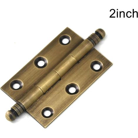 Charnières décoratives en laiton antique (5 cm) pour portes de placards de cuisine - 5 cm / 6,5 cm / 7,5 cm - Lot de 1 (1/5)