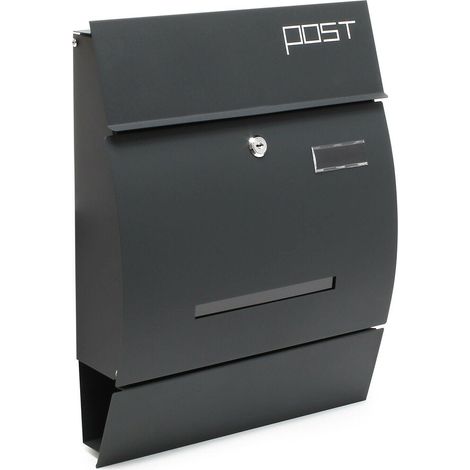 Cassetta postale dal design moderno porta giornali da parete antracite 160000062