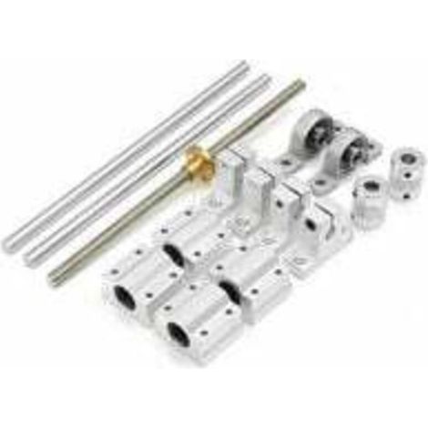 SABIR 15 pièces/ensemble 400mm axe optique rail de guidage siège roulement guide ligne support d'arbre jeu de vis trapézoïdal jeu de vis (1/5)