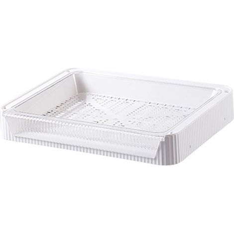 Assiette de préparation alimentaire empilable pliable double couche drainage creux plateau service fondue chaud pour cuisine (1/5)