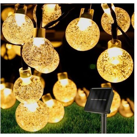 Solar-Lichterkette - 12 Meter - 100 LEDs - 8 Modi - Warmweiß - IP65