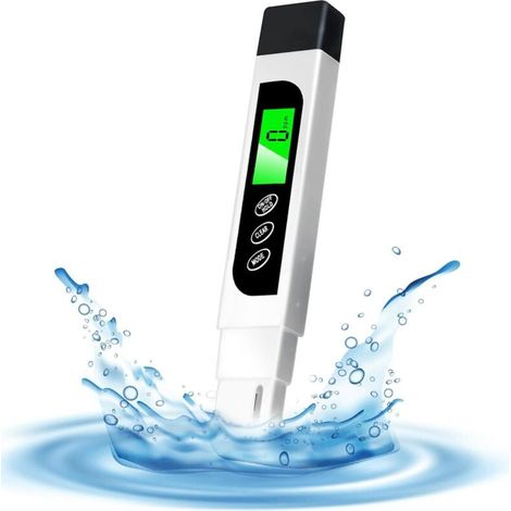 Wasserqualitätstester, präzises TDS EC Messgerät und Temperatur-Teststift mit LCD-Hintergrundbeleuchtung für Trinkwasser, Hydroponik, Schwimmbäder, Aquarien (1/5)