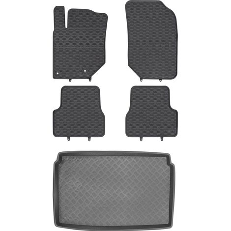 Set di tappetini in gomma per auto e tappetino per bagagliaio per Opel Corsa F Hatchback dal 2019