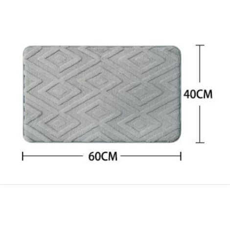 Tapis Bain AntidéRapant, Doux et Absorbant, Lavable en Machine, pour Bain Baignoire Douche(Gray,16 24inch)
