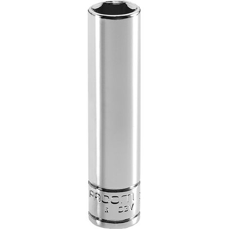 Facom 1/4 Inch Drive 13mm Chrome Finish Hexagon Deep Socket R.13LA
