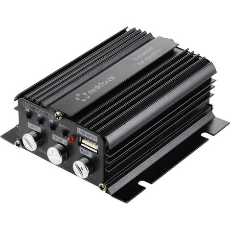 Renkforce RF-CMP-202 Amplificatore a 2 canali 100 W Riproduzione audio Bluetooth ®/USB, Regolazione volume/bassi/alti (1/5)
