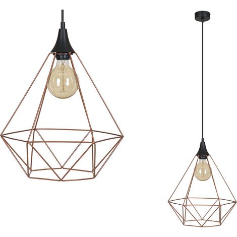 Lampe suspendue GALAXY LOFT rétro EDISON cuivré LED (1/5)