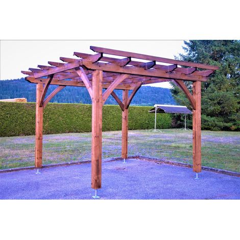 WMU – Pergola en bois 3 x 3 – Fabrication française – Traitement autoclave – Résistance aux intempéries – Bois certifié PEFC (1/3)