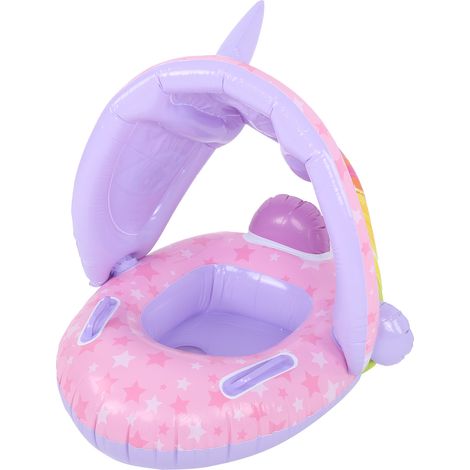 Aufblasbarer PVC-Babyschwimmer mit Sonnenschutz (1/5)