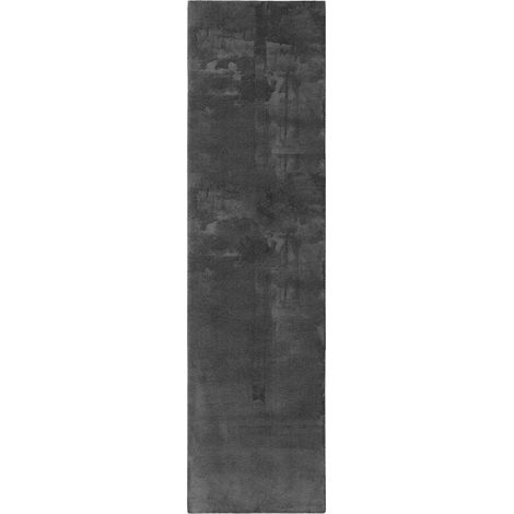 Medium Pile Soft and Washable Rug HUARTE Anthracite 80 x 300 cm vidaXL