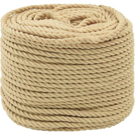 Corda multiuso 6 mm 50 m Naturale PP 240 kg Carico massimo vidaXL (1/5)