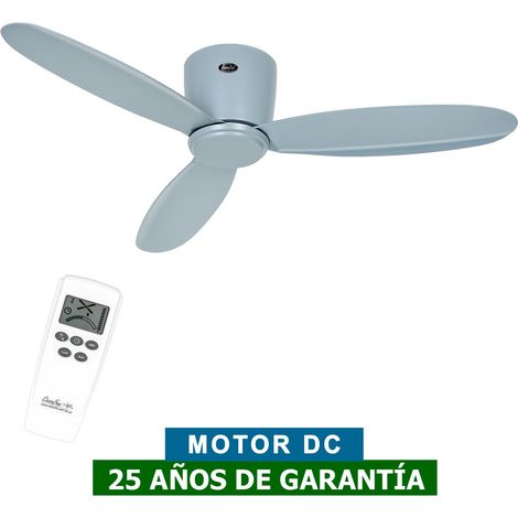 Casafan – Ventilateur de plafond 311285 112cm gris – Moteur courant continu ultra-silencieux – Télécommande 6 vitesses – Pour pièces jusqu'à 15m²