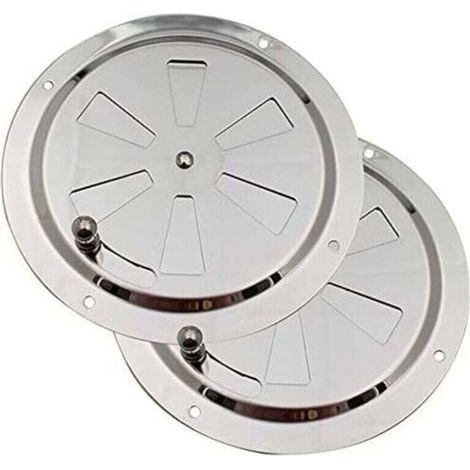 Grille de Ventilation Ronde, Grille d'aération 125 mm en Acier Inoxydable Conduit Moustiquaire Grille D'évacuation Air Entrant Air Evacué Ventilation Volets Réglables et Moustiquaire (1/4)