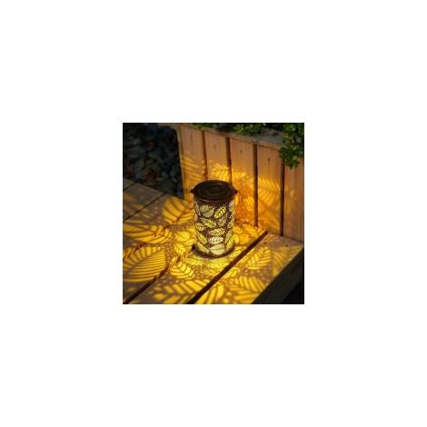 Lanterne de jardin extérieure en métal étanche, lanterne solaire, lampe solaire suspendue, idéale pour les jardins, terrasses, cours et allées - B (1/5)