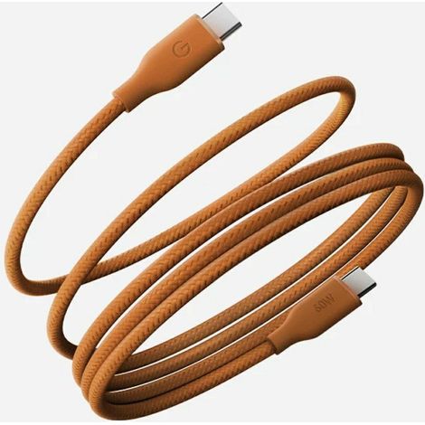 Energea Helix 60 USB-C-zu-USB-C-Magnetkabel, 480 Mbit/s, 60 W, 1,5 m, Orange (1/2)