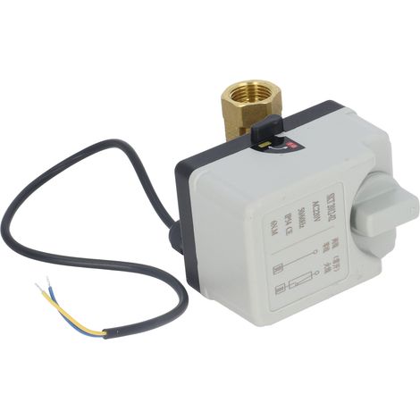 Motorbetriebenes 2-Draht-Kugelventil, verschleißfestes Messing, IP54, AC220V, für Kalt-/Warmwasser und 50%ige Glykollösung, DN15 (1/5)