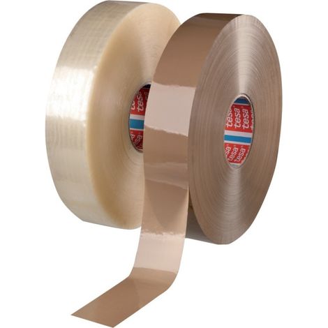 Nastro adesivo da imballaggio TESA in PVC, resistente, largo, marrone, 66 m x 50 mm