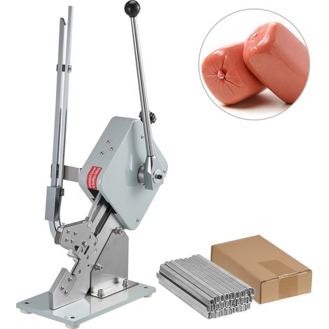 Vevor – Machine à saucisses manuelle SU-50 – Acier A304 chromé – Capacité 200 pcs – Pour sachets de 50-240 mm – Structure monobloc robuste - 200pcs