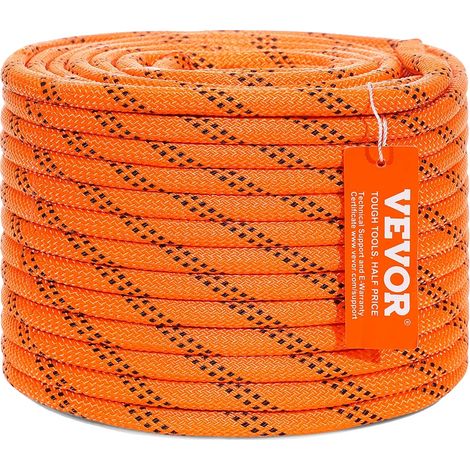 Corda, lunga 36 m, resistenza alla rottura 1800 kg, diametro 0,375 pollici (1/2)