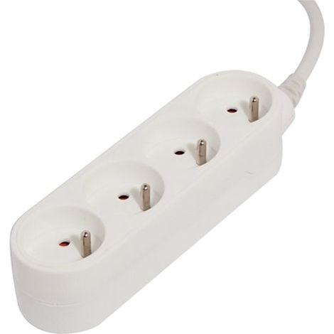 Chacon Bloque múltiple 4 tomas 16A 3500W blanco
