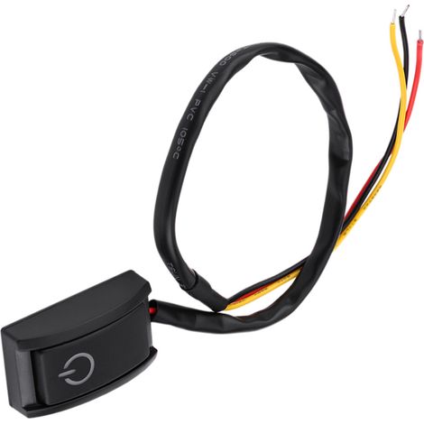 Interrupteur à bouton poussoir adhésif 12V 200mA, collant pour voiture, interrupteur marche/arrêt DIY, fixation rapide sans perçage (1/5)