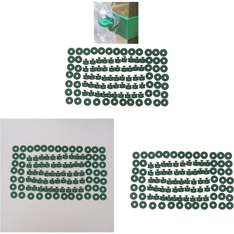 150x Kunststoff-Gewächshaus-Drehclip-Unterlegscheiben für Aluminium-Gewächshäuser (1/5)