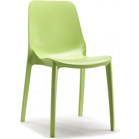 SEDIA GINEVRA colorata per esterni/interni confezione da 6 pezzi verde pistacchio (1/3)