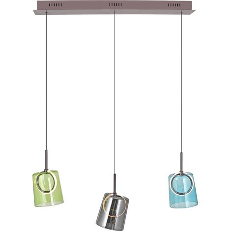 Lampe suspendue Zula 3 lumières droites - 2542-70 (1/5)